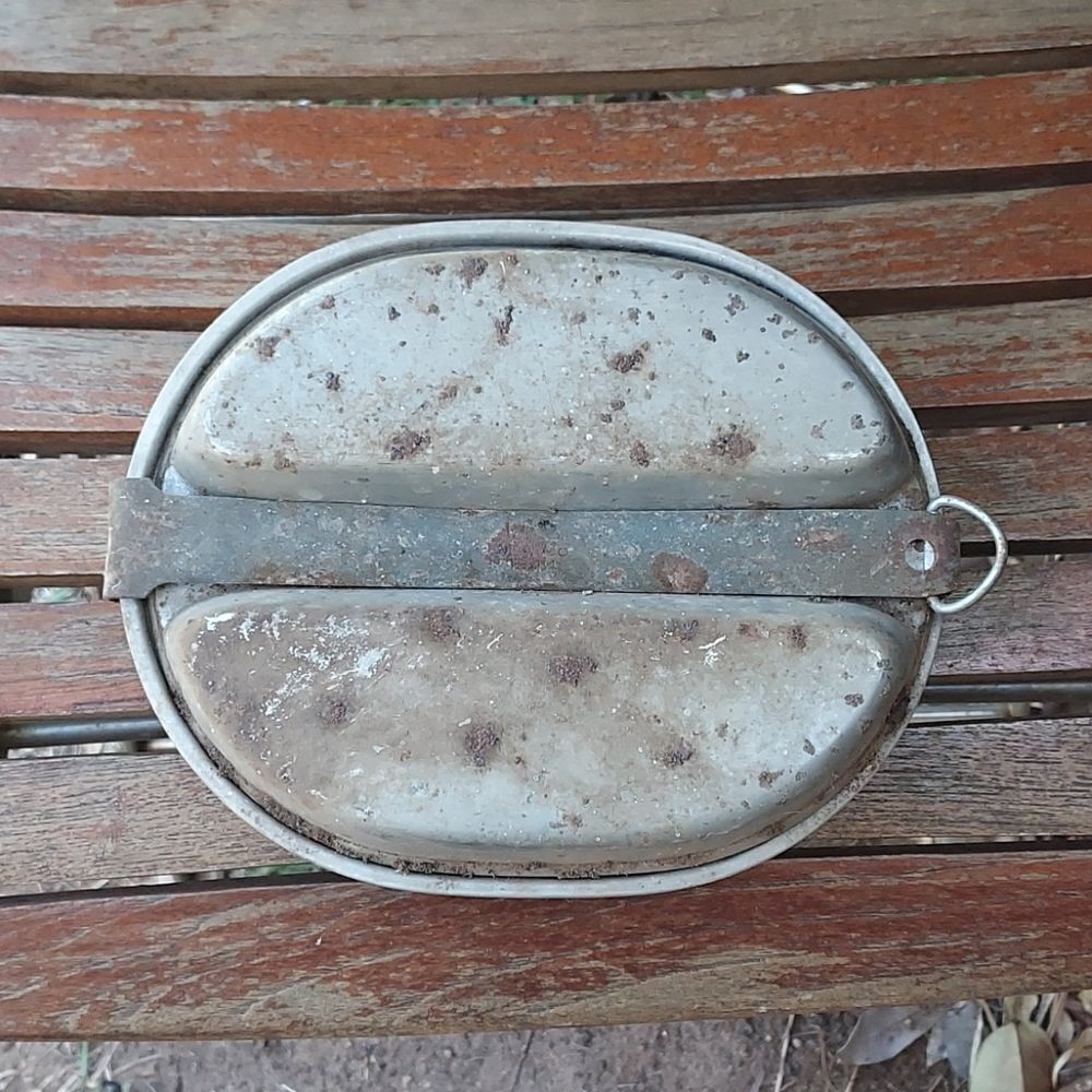 Vintage 1944 WWII Military Mess Kit M.A. Co.